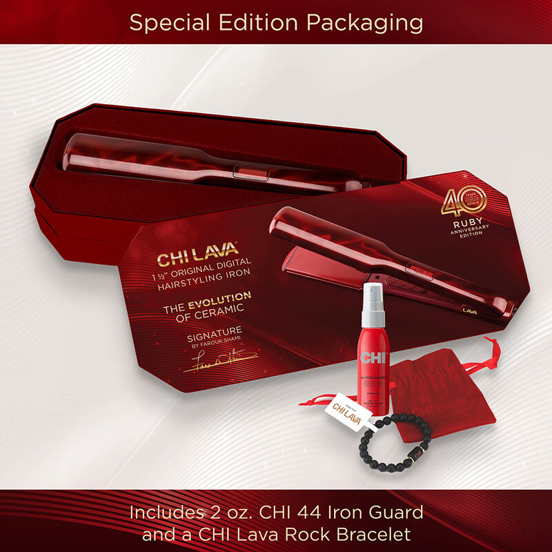 CHI LAVA Ruby Anniversary Edition 1.5 Inch Digital Hairstyling Iron