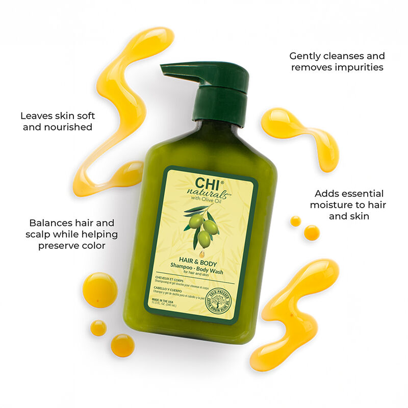 CHI Naturals With Olive Oil Hair and Body Shampoo Body Wash