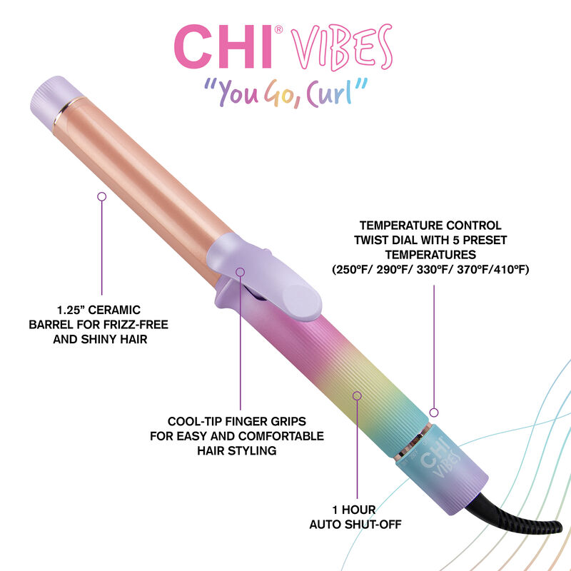 CHI Vibes "You Go Curl" 1.25 Inch Curling Iron